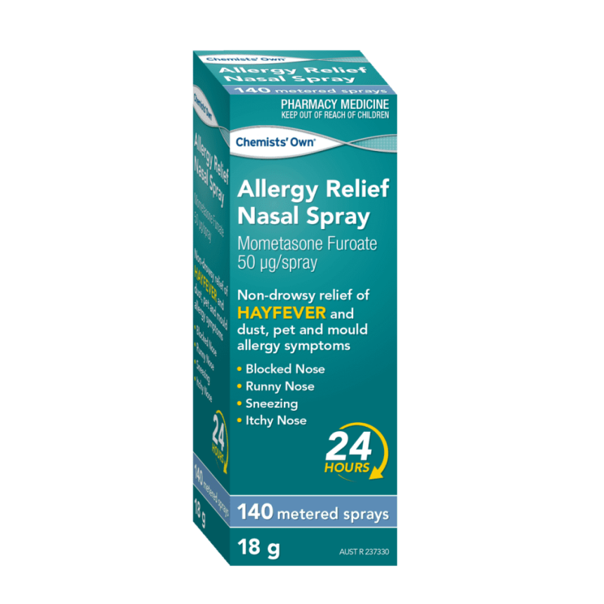 CO Allergy Relief Nasal Spray 140 doses 50 MCG Hayfever Blocked Runny Itchy Nose Taylors Pharmacy