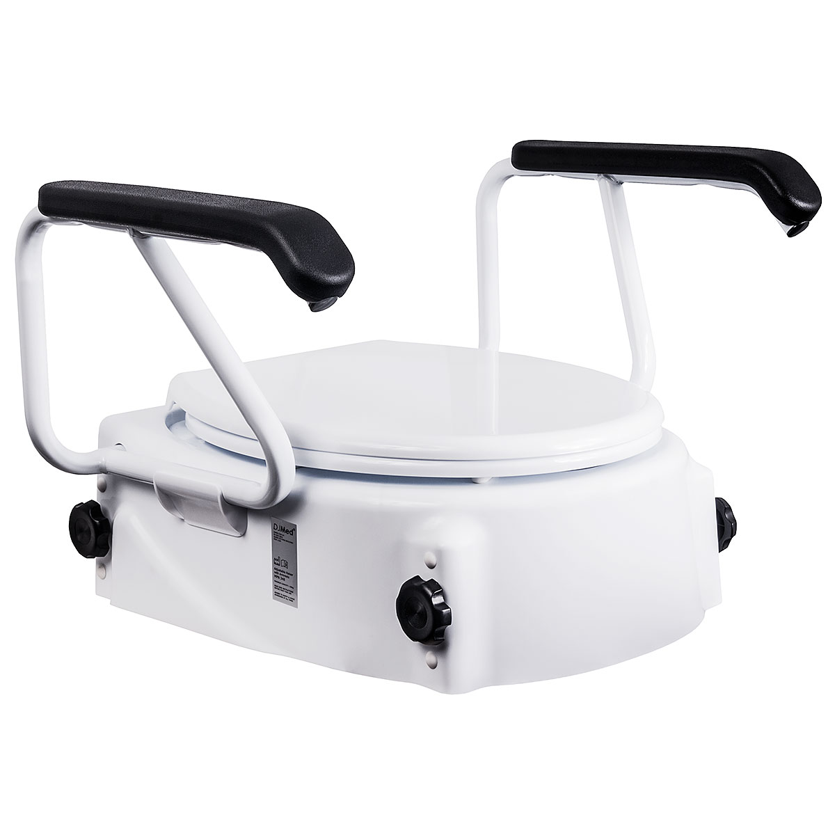 Adjustable Raised Toilet Seat with Armrests Taylors Pharmacy
