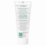 Back side of a white DermaVeen baby moisturising lotion tube with ingredient text and a barcode