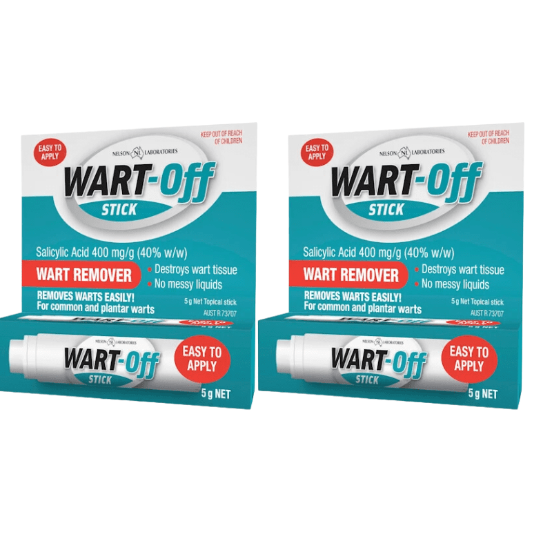 2 x Wart Off Stick – Treatment of Common Warts and Plantar Warts 5g = 10g