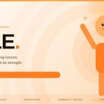 Banner for ABLE: an orange stick-figure with arms raised on a peach gradient background, accompanied by empowerment text and the mission bar saying 'Our Mission'.