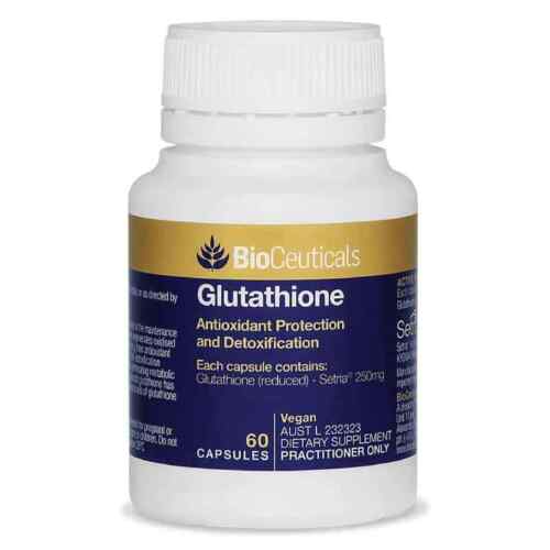 BioCeuticals Glutathione 60 Capsules Antioxidant Detoxification Immune Function Main Image