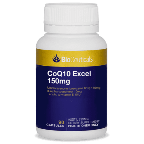 BioCeuticals CoQ10 Excel 150mg 90 Capsules Coenzyme Q10 & Vitamin E Antioxidants Main Image