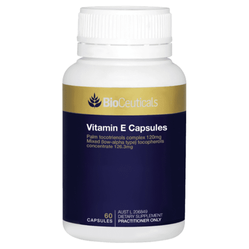 BioCeuticals Vitamin E 60 Capsules Healthy Cholesterol Cardiovascular System Main Image