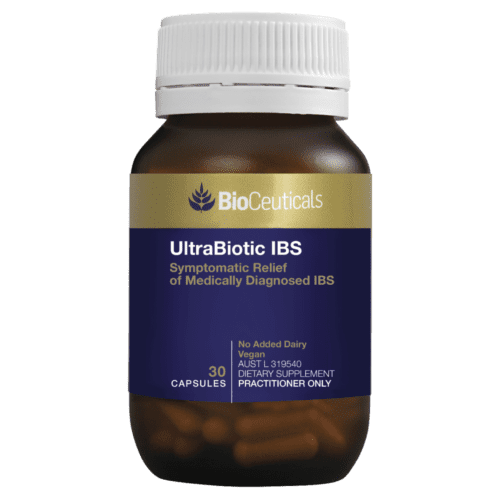 BioCeuticals UltraBiotic IBS 30 Capsules Symptomatic Relief Probiotic Vegan Main Image